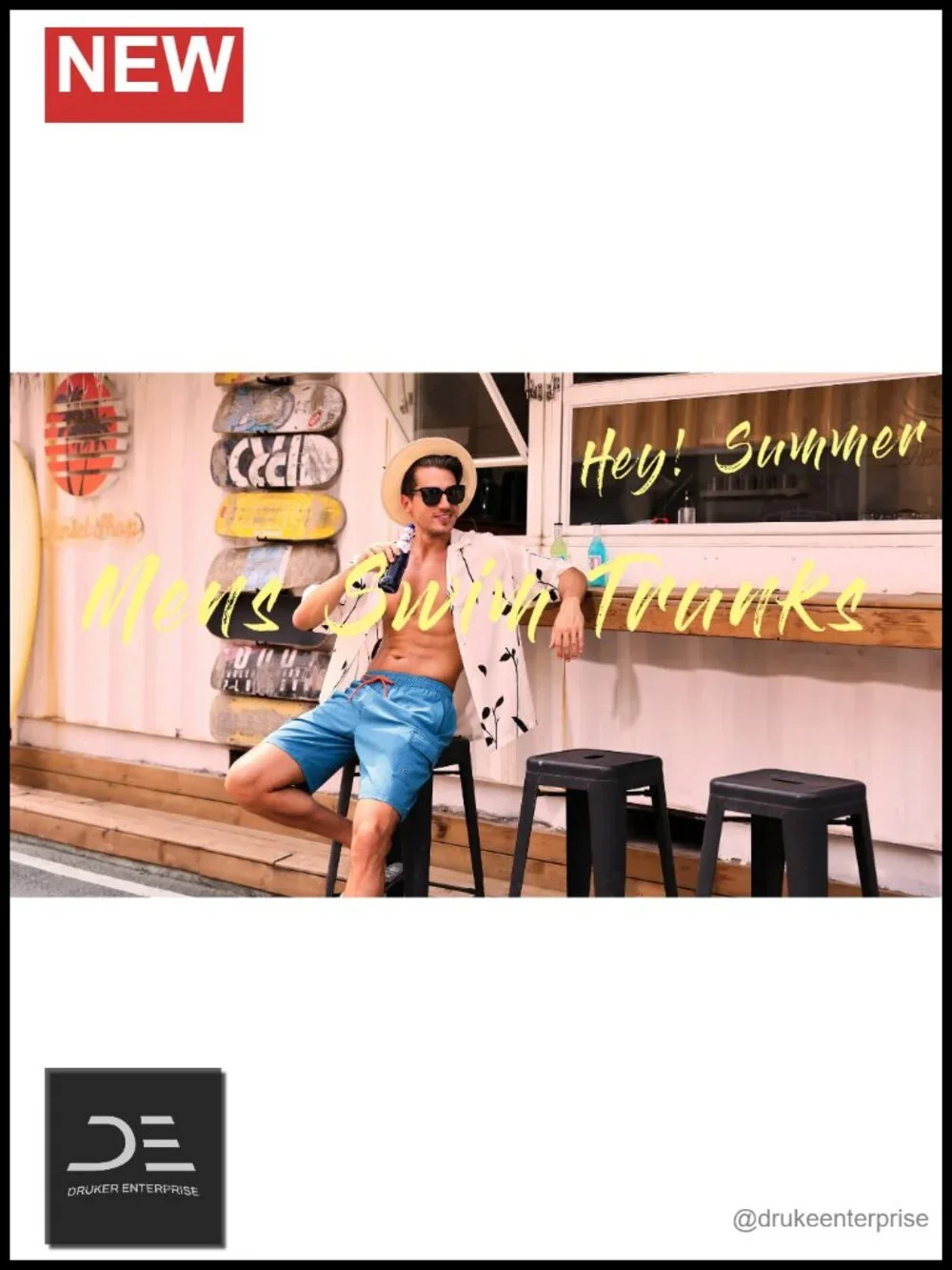 Men's Swim Trunks with Compression Liner Quick Dry 9 Inch Cargo Pockets